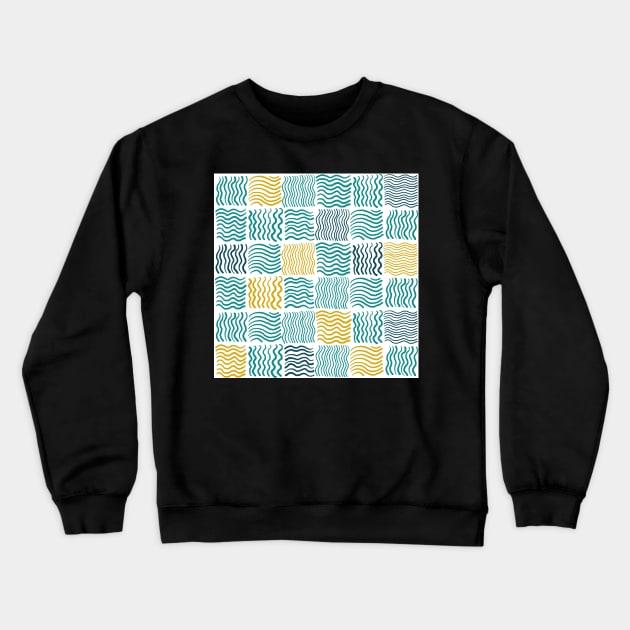 Abstract geometric hand drawn strokes seamless pattern. Crewneck Sweatshirt by Olga Berlet